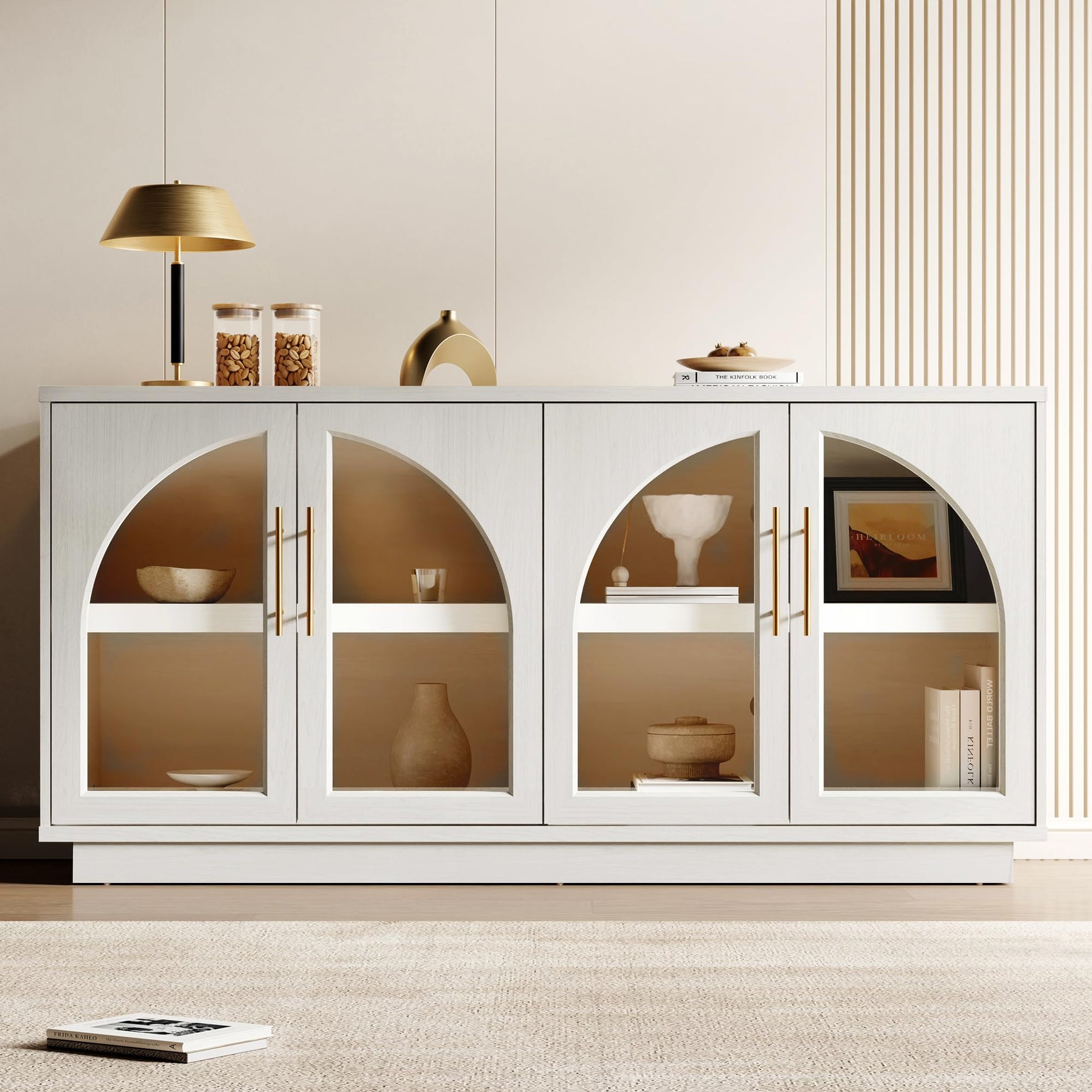 Modern Arched Sideboard Cabinet with Storage