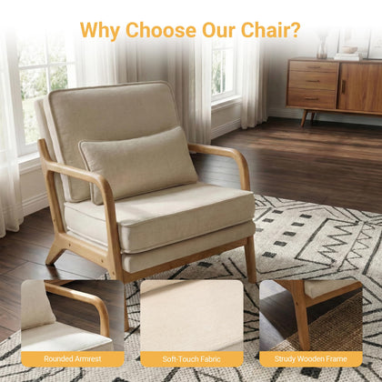 Mid-Century Upholstered Accent Chair