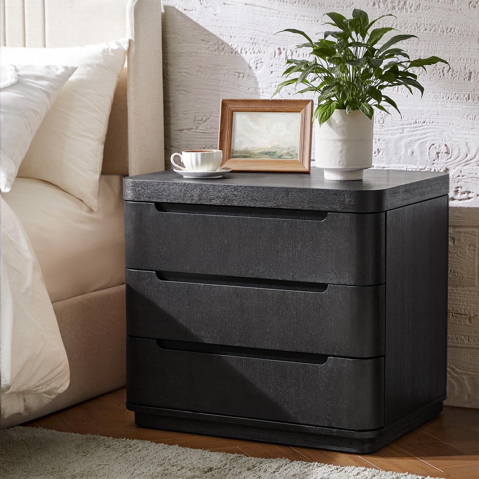 Nightstand with Charging Station & Hidden Compartment