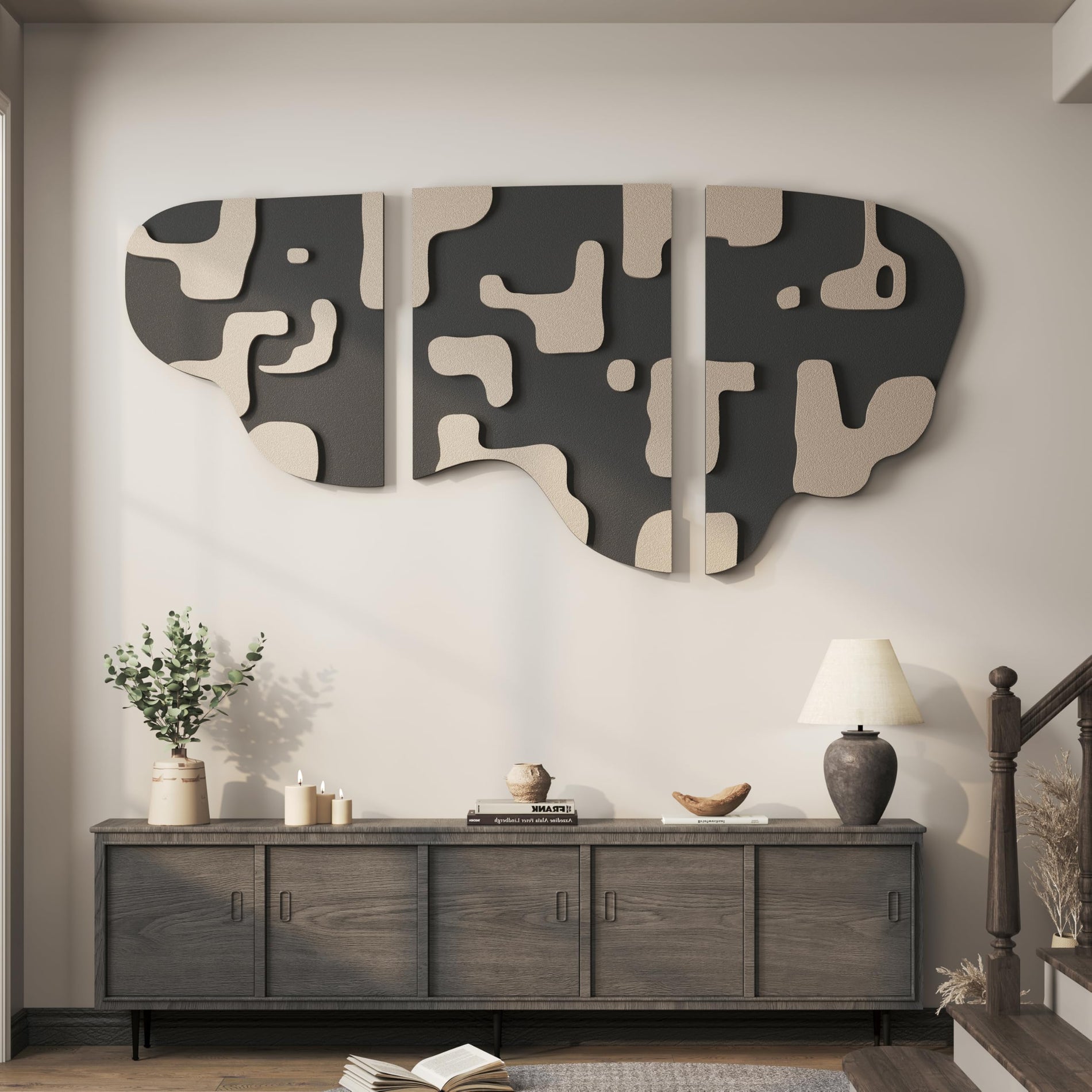 3-Piece Textured Abstract Wall Art Set