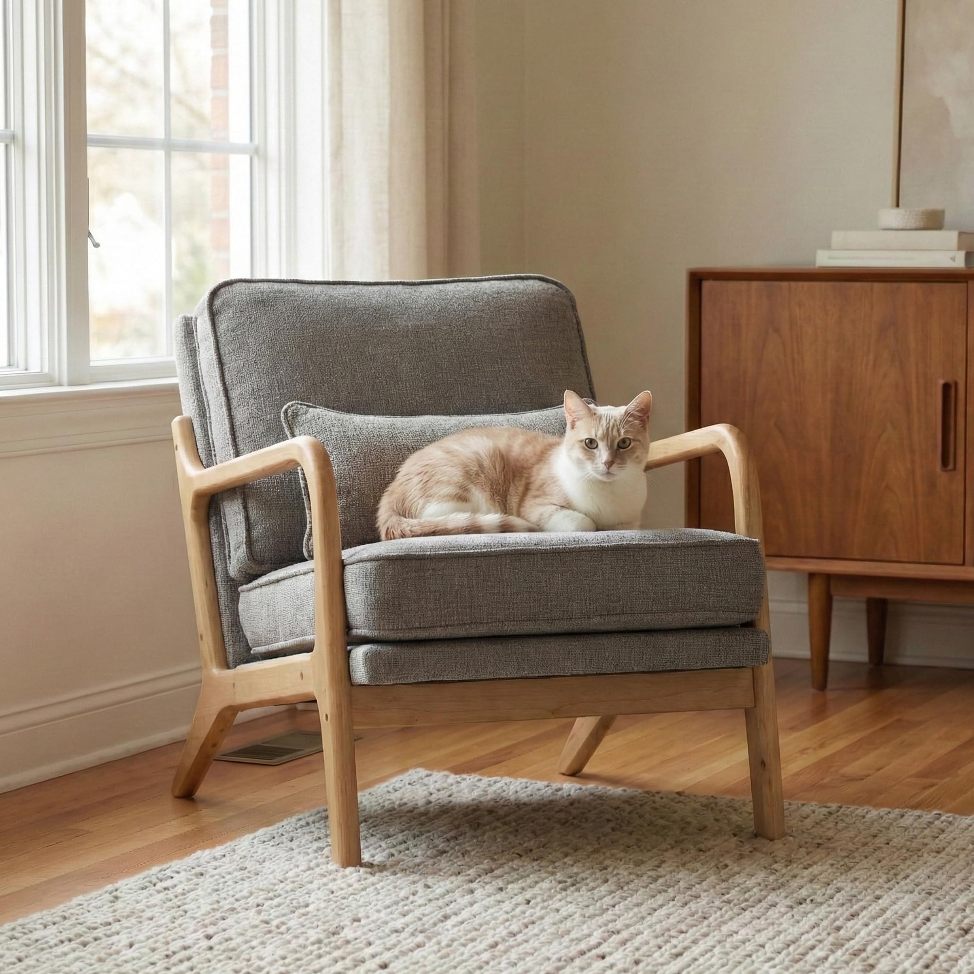 Mid-Century Upholstered Accent Chair