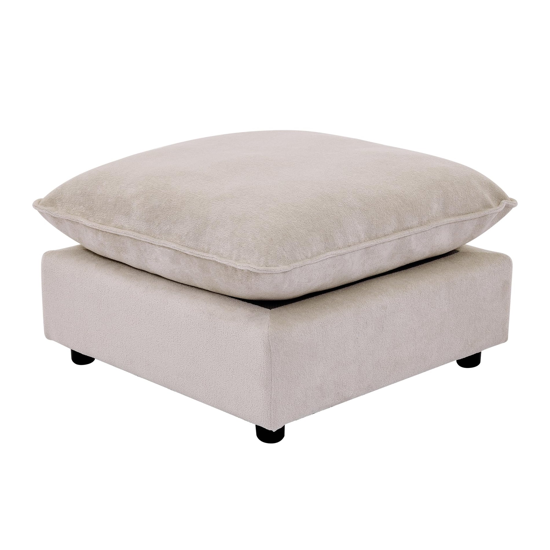 Modular Chenille Sectional Sofa with Deep Seats