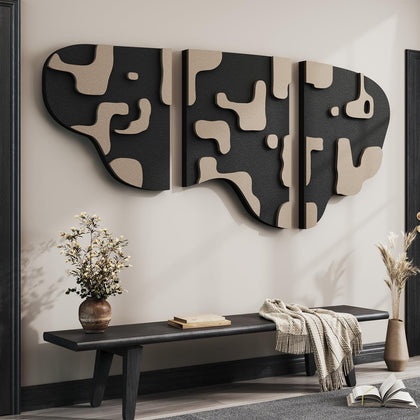 3-Piece Textured Abstract Wall Art Set