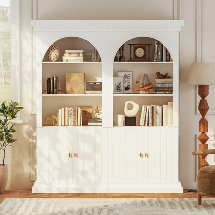 Lynsunix 71" Modern Tall Bookcase, Display and Storage Cabinet-PO(260409)