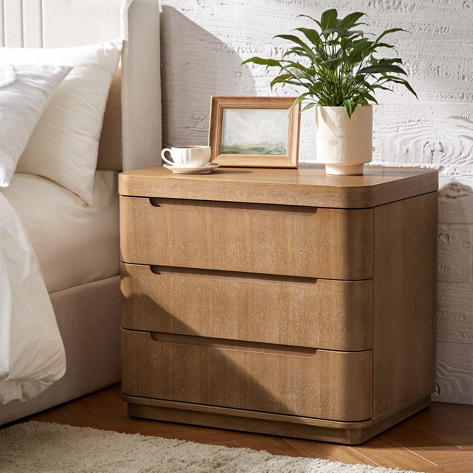 Nightstand with Charging Station & Hidden Compartment
