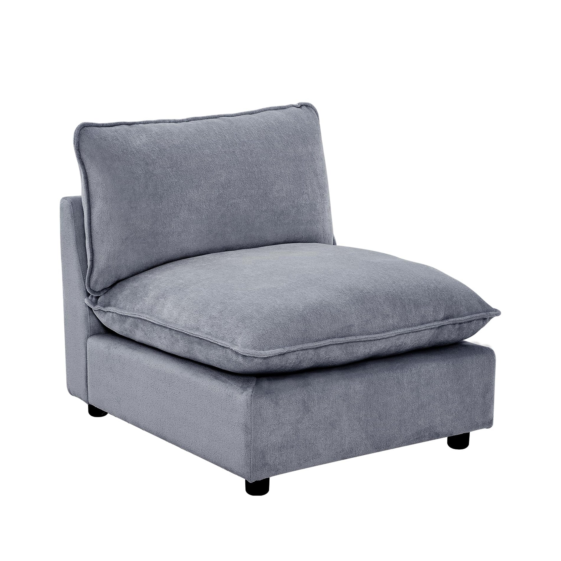 Modular Chenille Sectional Sofa with Deep Seats