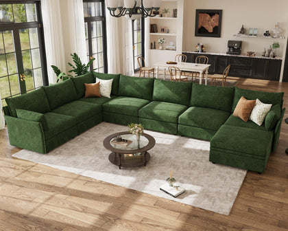ABCASA Oversized Modular Sectional Sofa CouchSet
