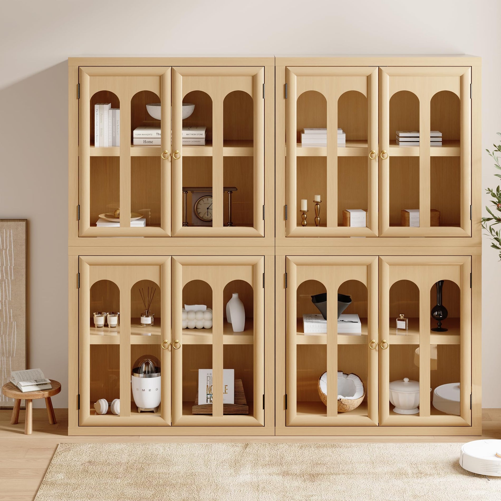 Modern Arched Sideboard Cabinet with Storage