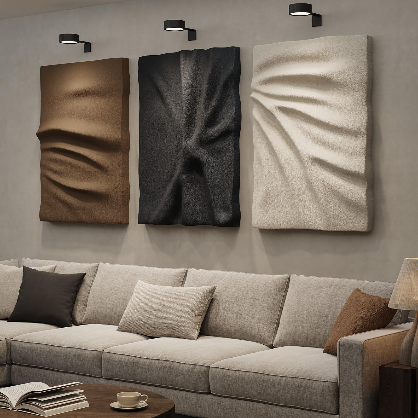 3-Piece Textured Abstract Wall Art Set