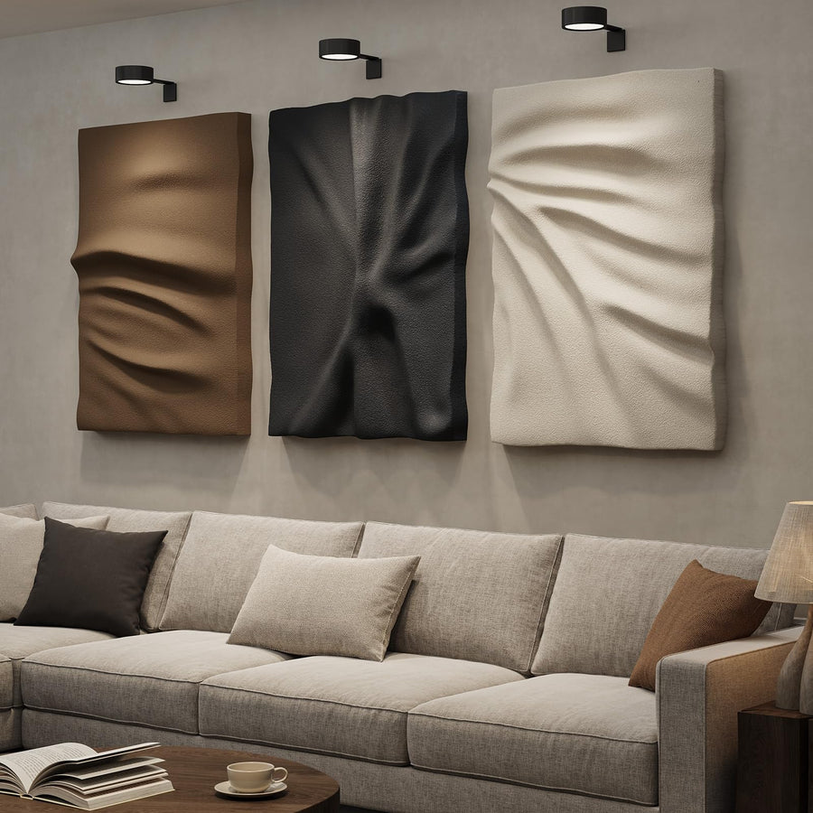 3-Piece Textured Abstract Wall Art Set