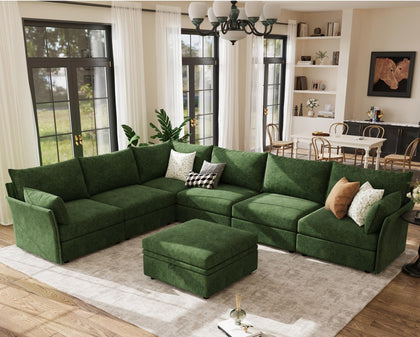 ABCASA Oversized Modular Sectional Sofa CouchSet