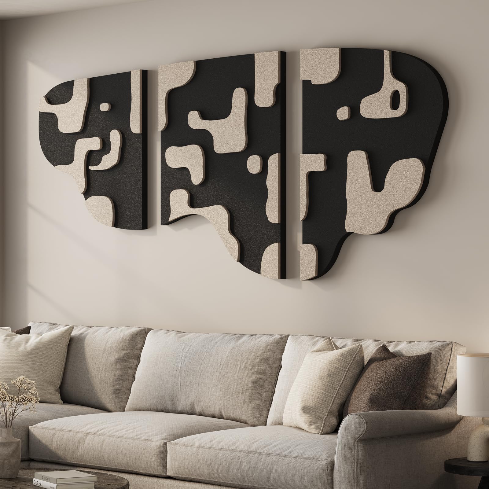 3-Piece Textured Abstract Wall Art Set
