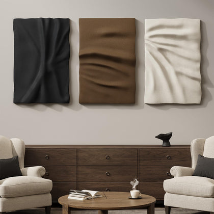 3-Piece Textured Abstract Wall Art Set