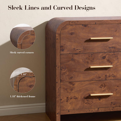 3-Piece Farmhouse Bedroom Set with Dresser & Nightstands
