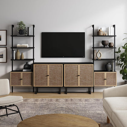 TV Stand with Shelves & Storage Cabinet