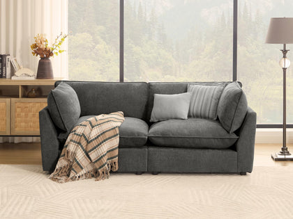 Modular Chenille Sectional Sofa with Deep Seats