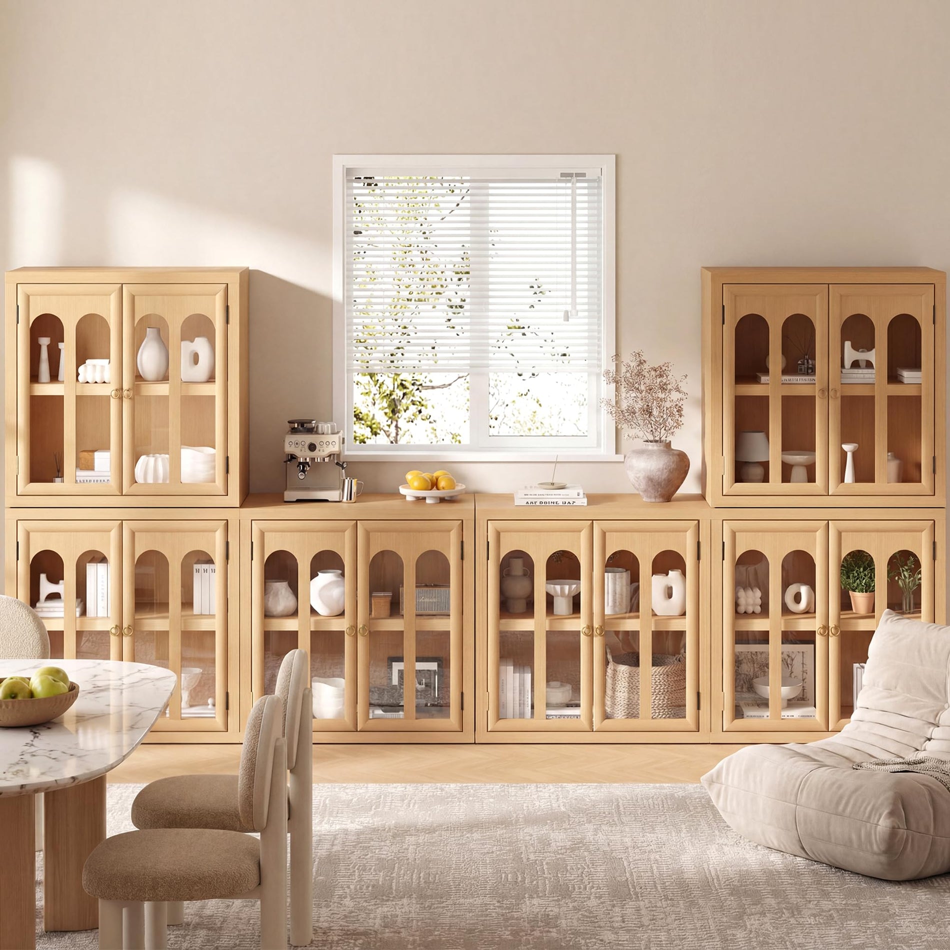 Modern Arched Sideboard Cabinet with Storage