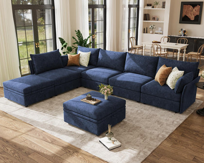 ABCASA Oversized Modular Sectional Sofa CouchSet