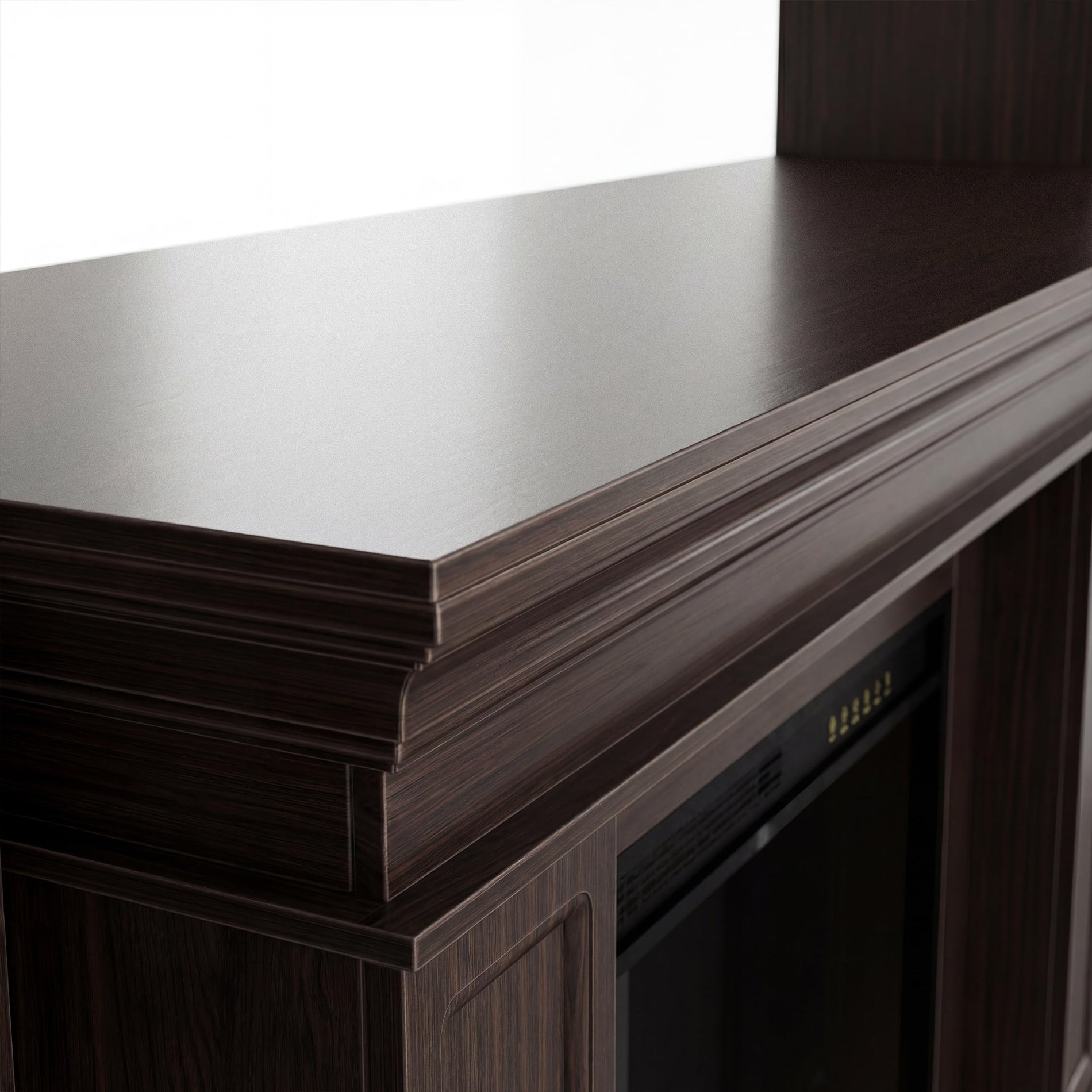 Bookcase Entertainment Center with Electric Fireplace & Storage