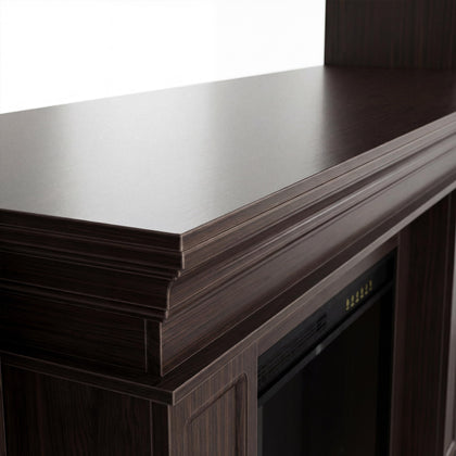 Bookcase Entertainment Center with Electric Fireplace & Storage