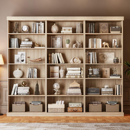 Vyre 70.8" Tall Farmhouse Bookshelf with Glass Doors-260513