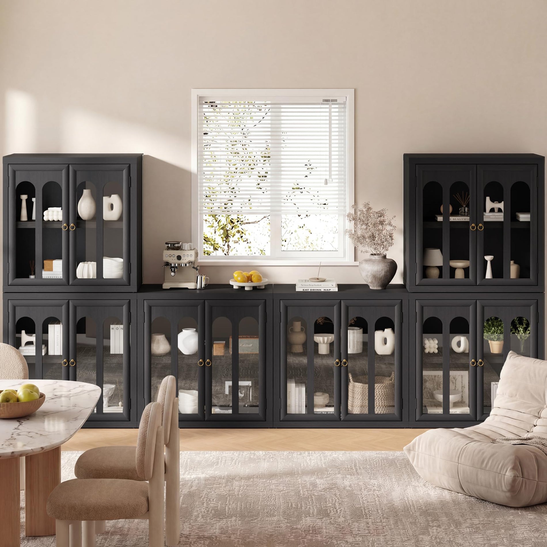 Modern Arched Sideboard Cabinet with Storage