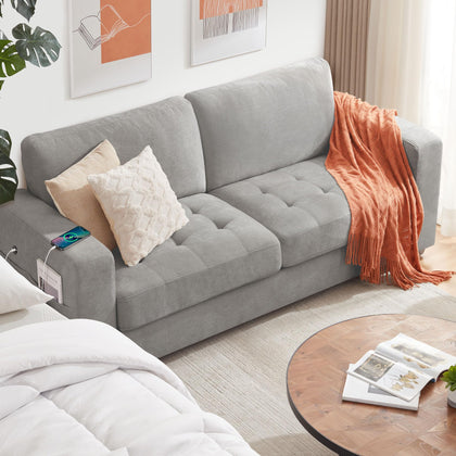 Ihanherry Modern Sofa Chenille Couch 2/3 Seats Loveseat
