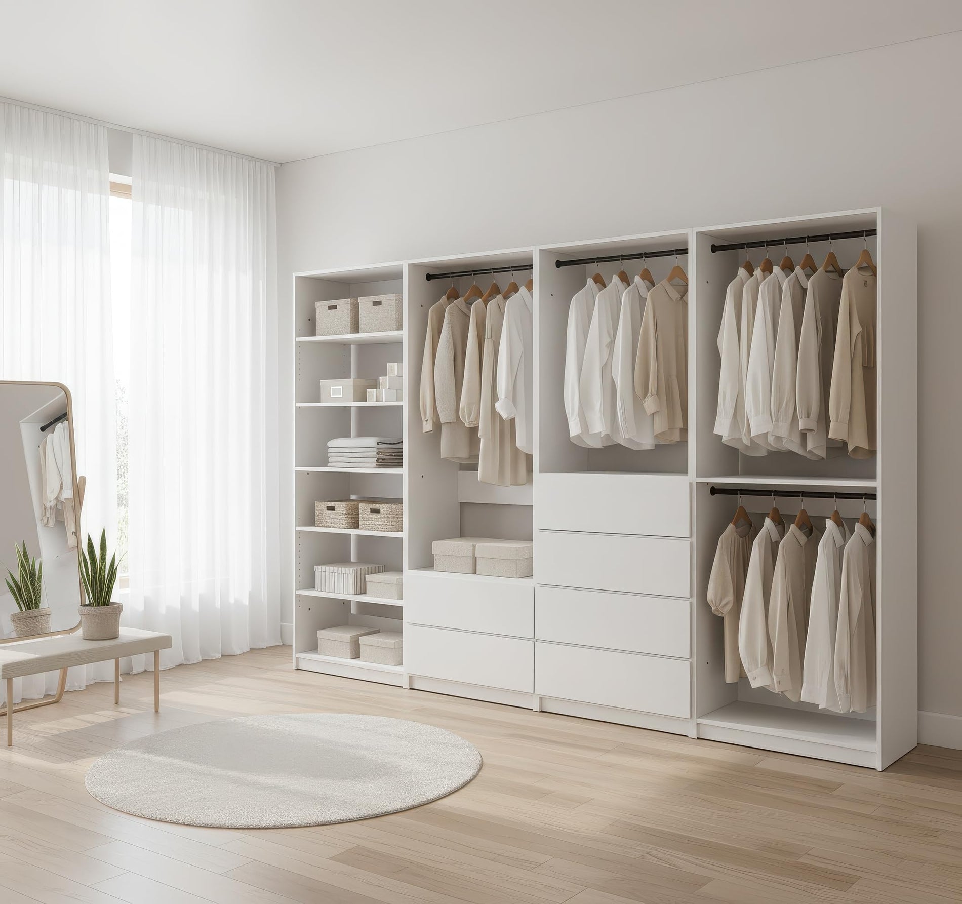 Freestanding Wood Closet System