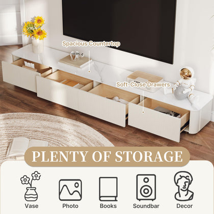 FHKJ Modern TV Stand for Living Room, Modular Entertainment Center