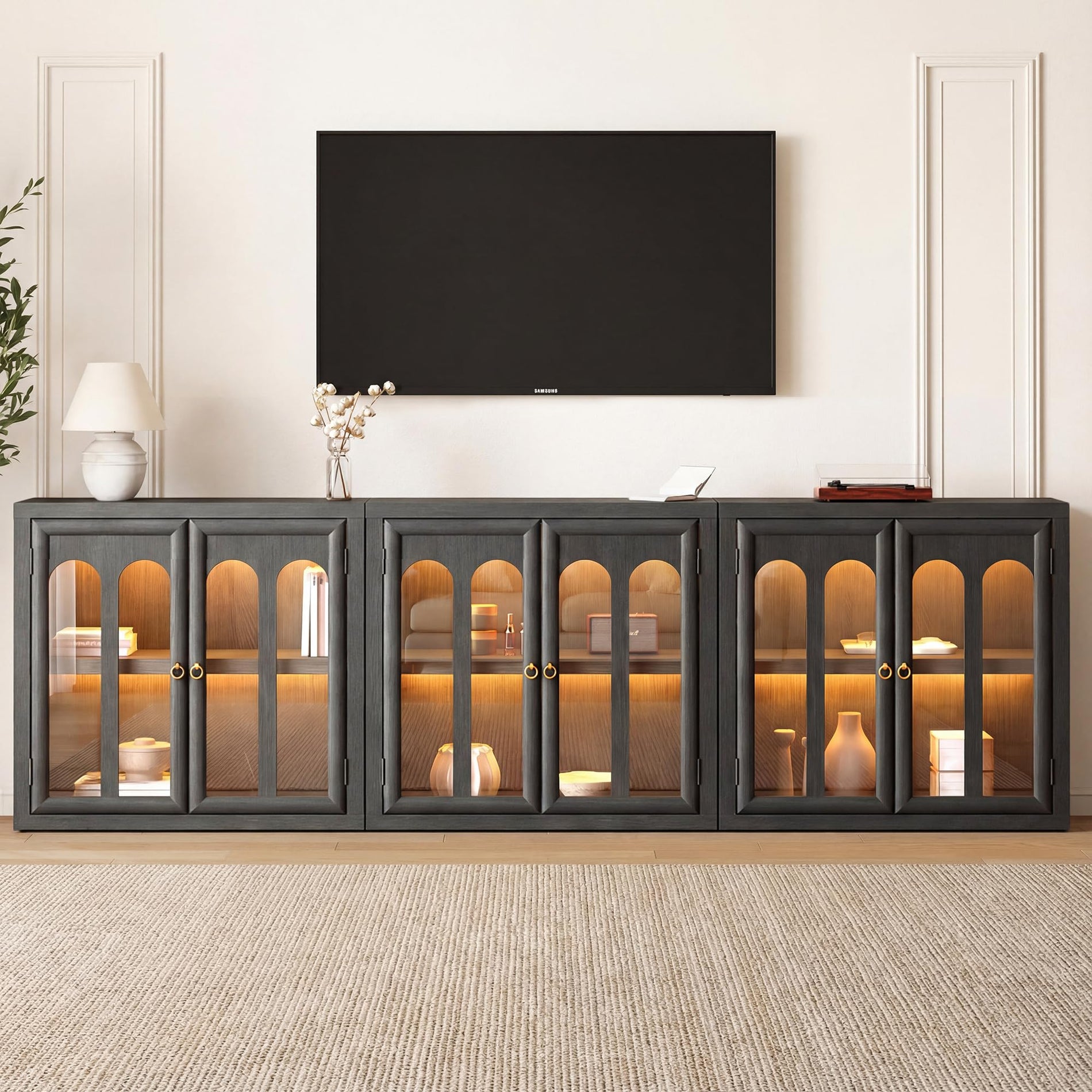 Modern Arched Sideboard Cabinet with Storage