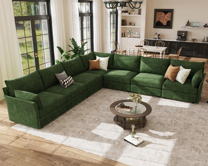 ABCASA Oversized Modular Sectional Sofa CouchSet