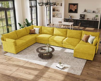 ABCASA Oversized Modular Sectional Sofa CouchSet