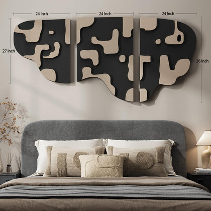 3-Piece Textured Abstract Wall Art Set