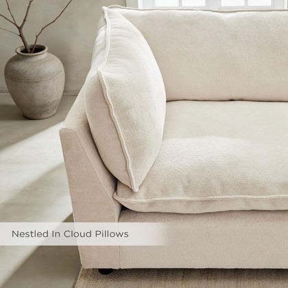 Modular Chenille Sectional Sofa with Deep Seats