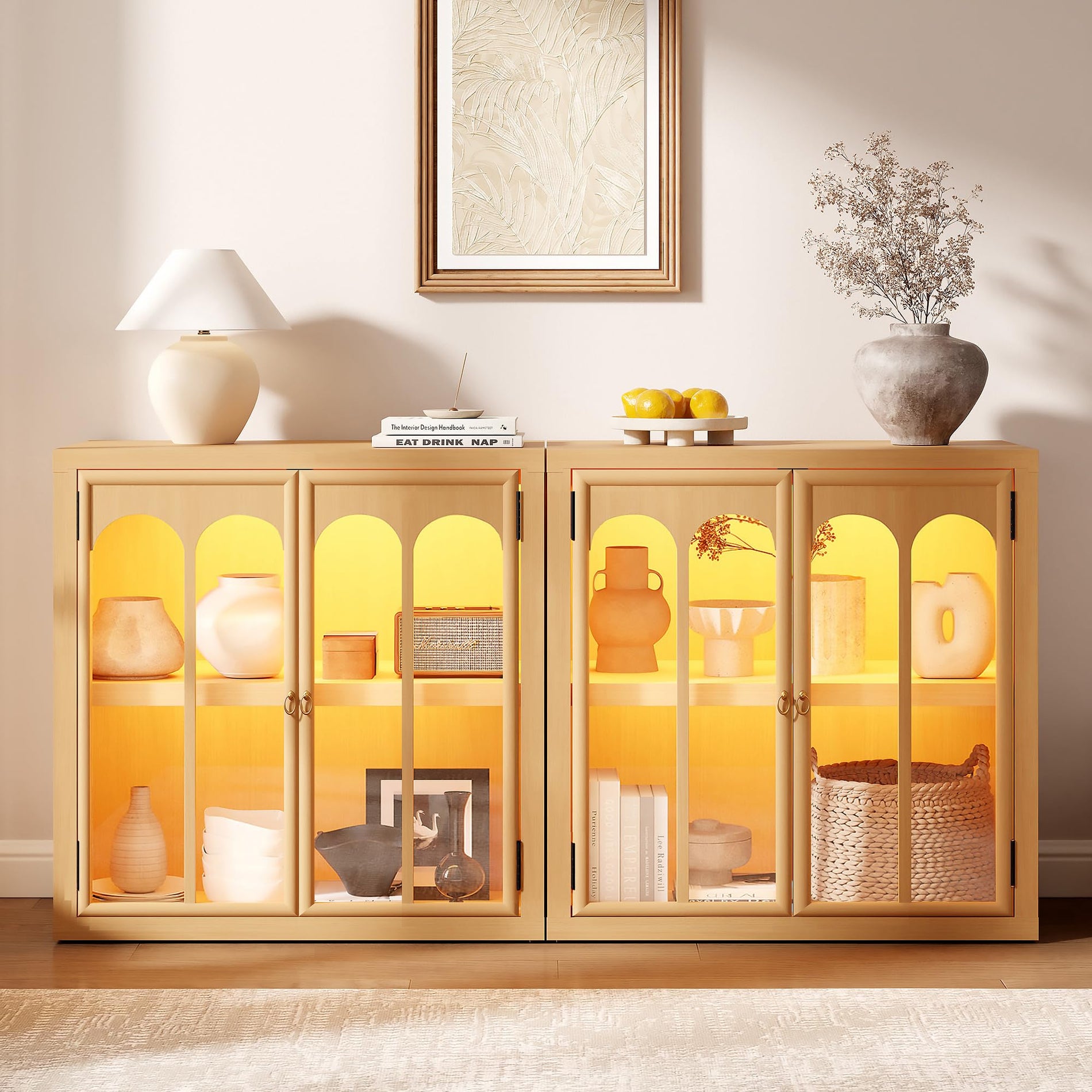 Modern Arched Sideboard Cabinet with Storage