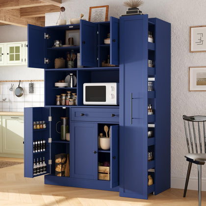 Merax Merax 70'' Tall Traditional Freestanding Buffet with Hutch