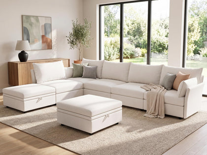 ABCASA Oversized Modular Sectional Sofa CouchSet