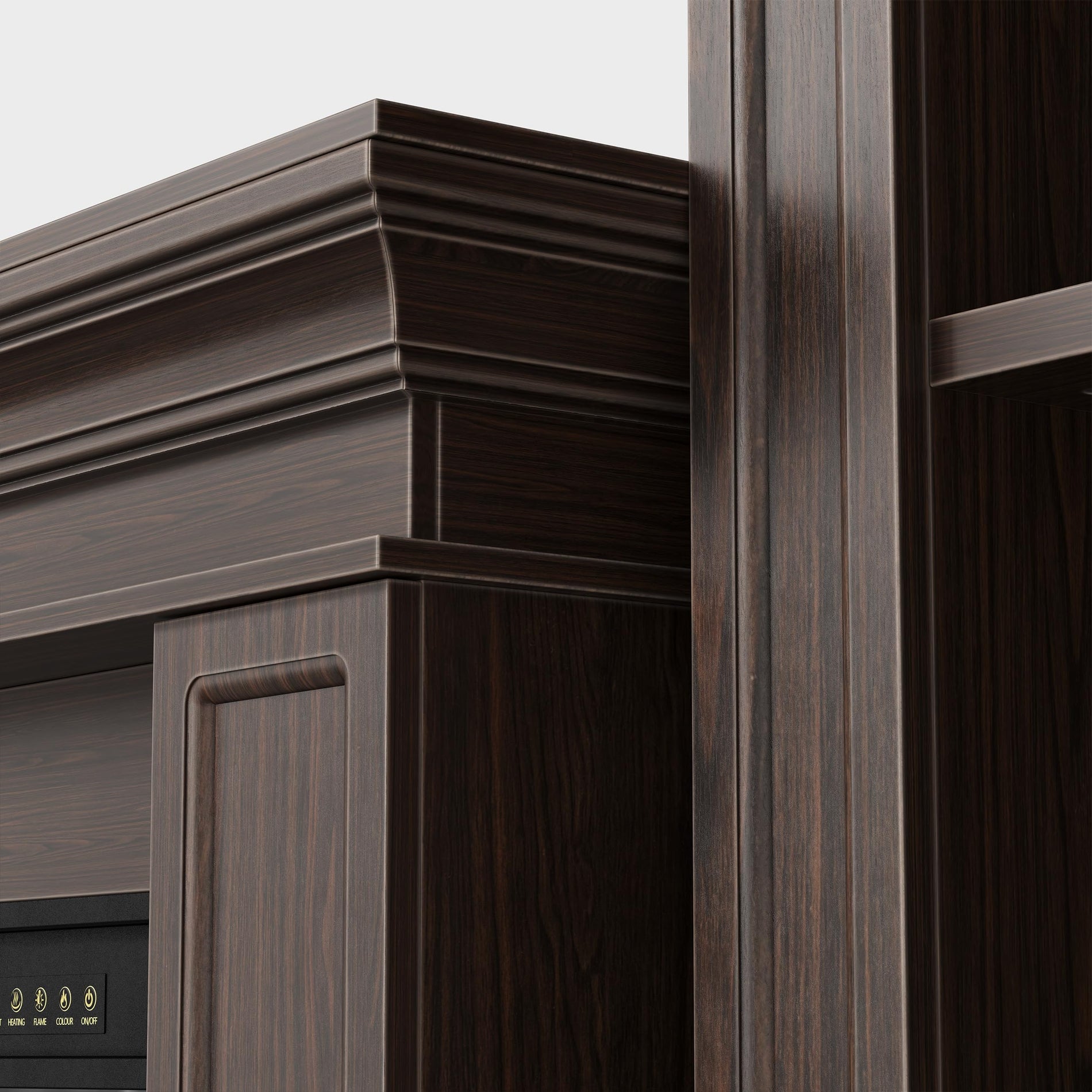 Bookcase Entertainment Center with Electric Fireplace & Storage