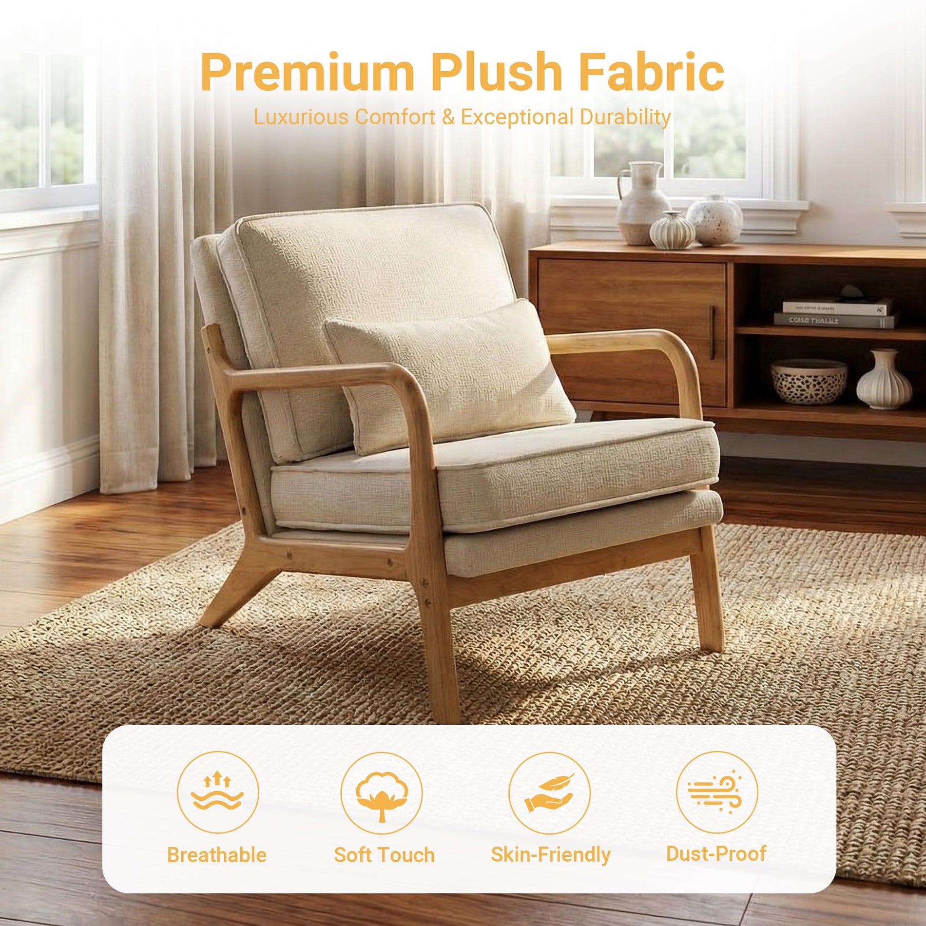 Mid-Century Upholstered Accent Chair