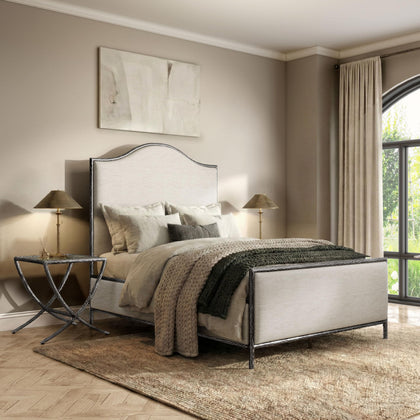4-Piece Bedroom Set with Upholstered Bed, Bench & Nightstands