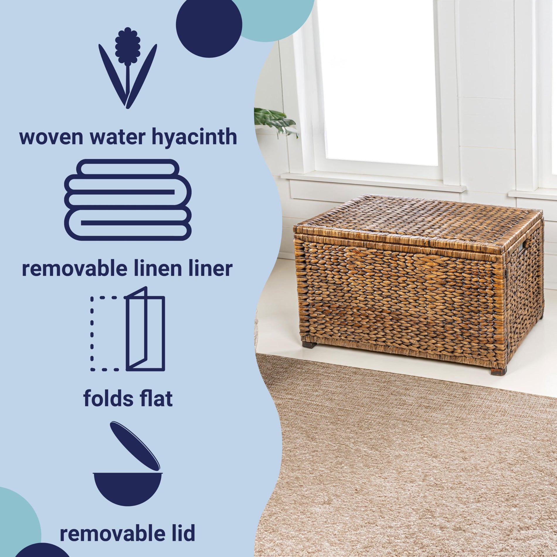 Wicker Storage Trunk