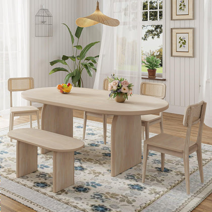Merax 6 Pieces Modern Dining Set for 6