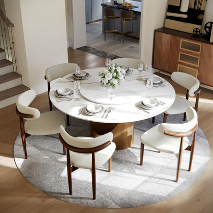 POVISON Modern Dining Table Sintered Stone Tabletop