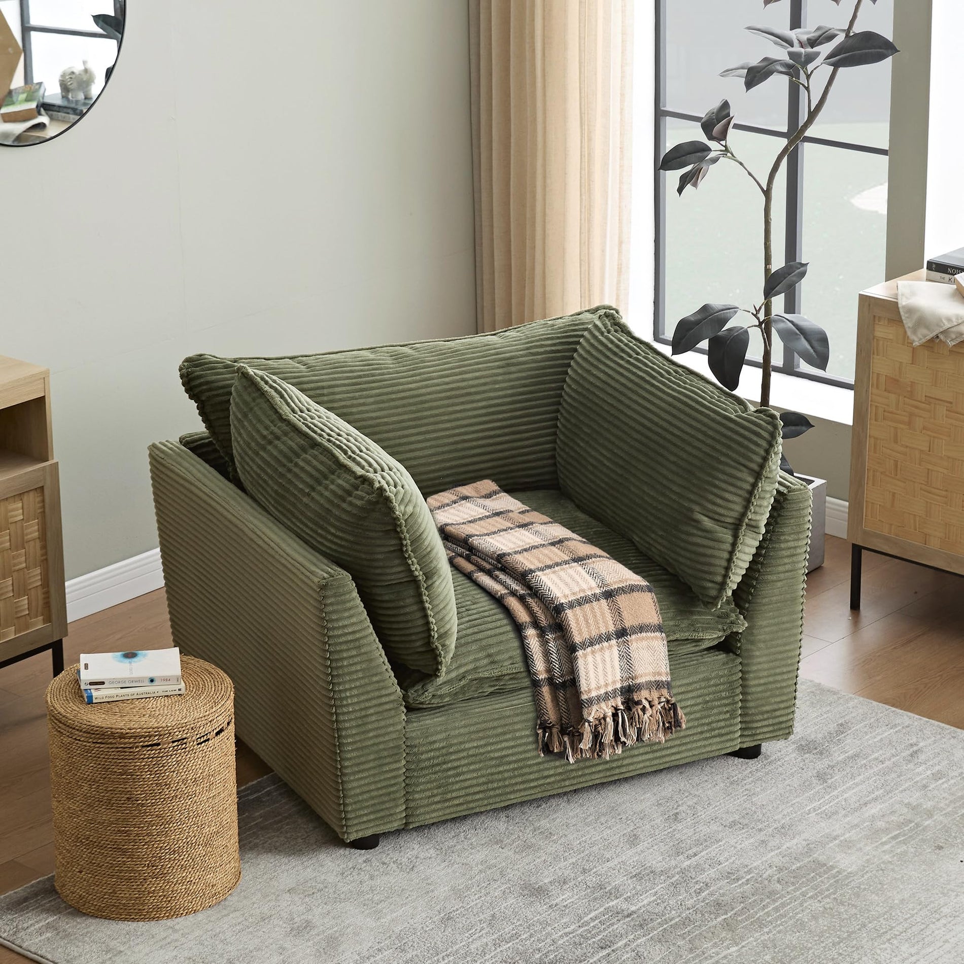 Modular Chenille Sectional Sofa with Deep Seats