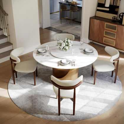 POVISON Modern Dining Table Sintered Stone Tabletop