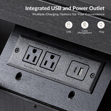 Nightstand with Charging Station & Hidden Compartment