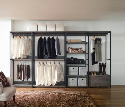 Solid Wood Walk-In Closet System