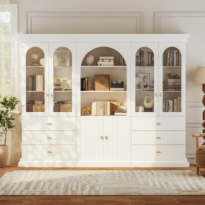 Lynsunix 71" Modern Tall Bookcase, Display and Storage Cabinet-PO(260409)