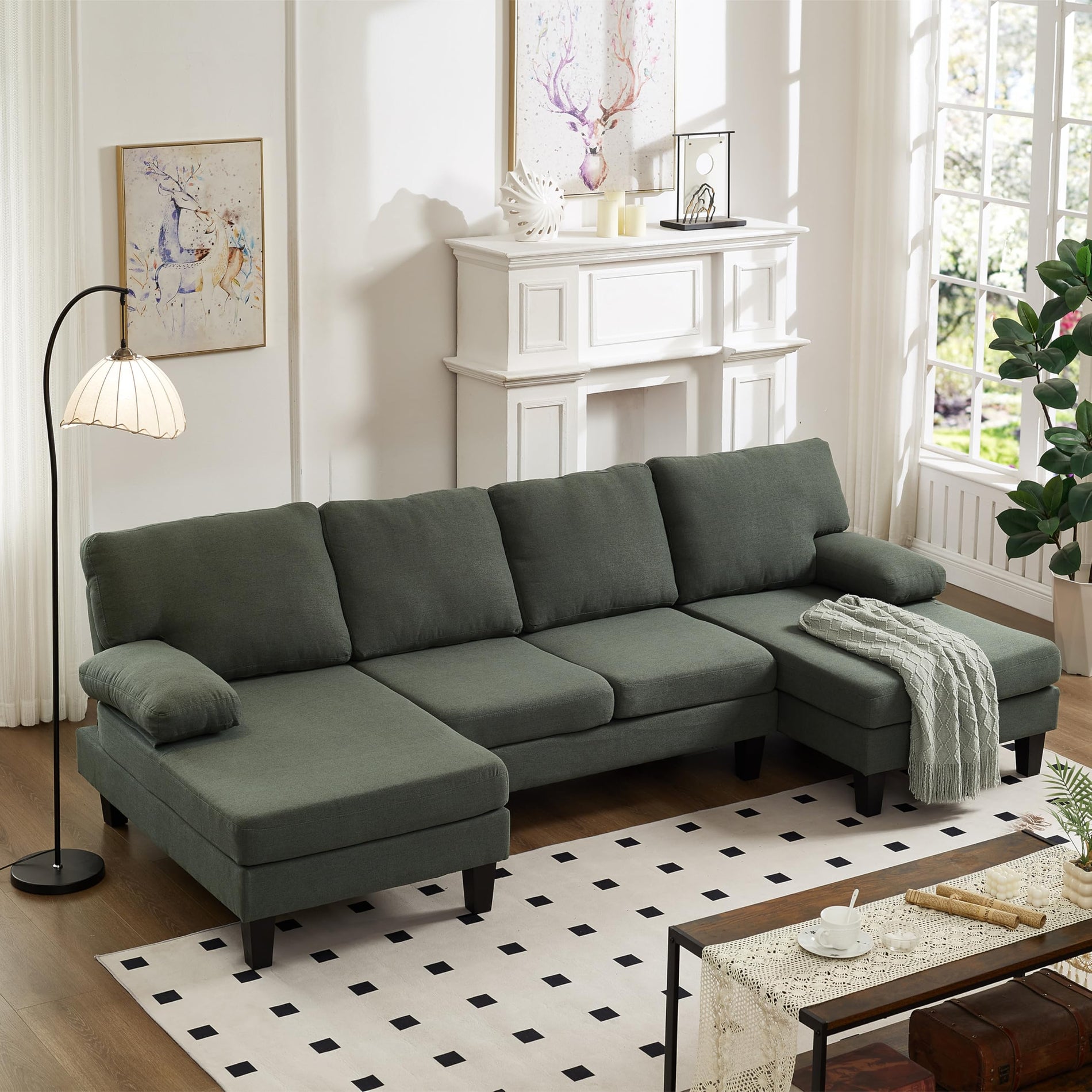 N NOORDENIYA U Shaped Sectional Couches for Living Room