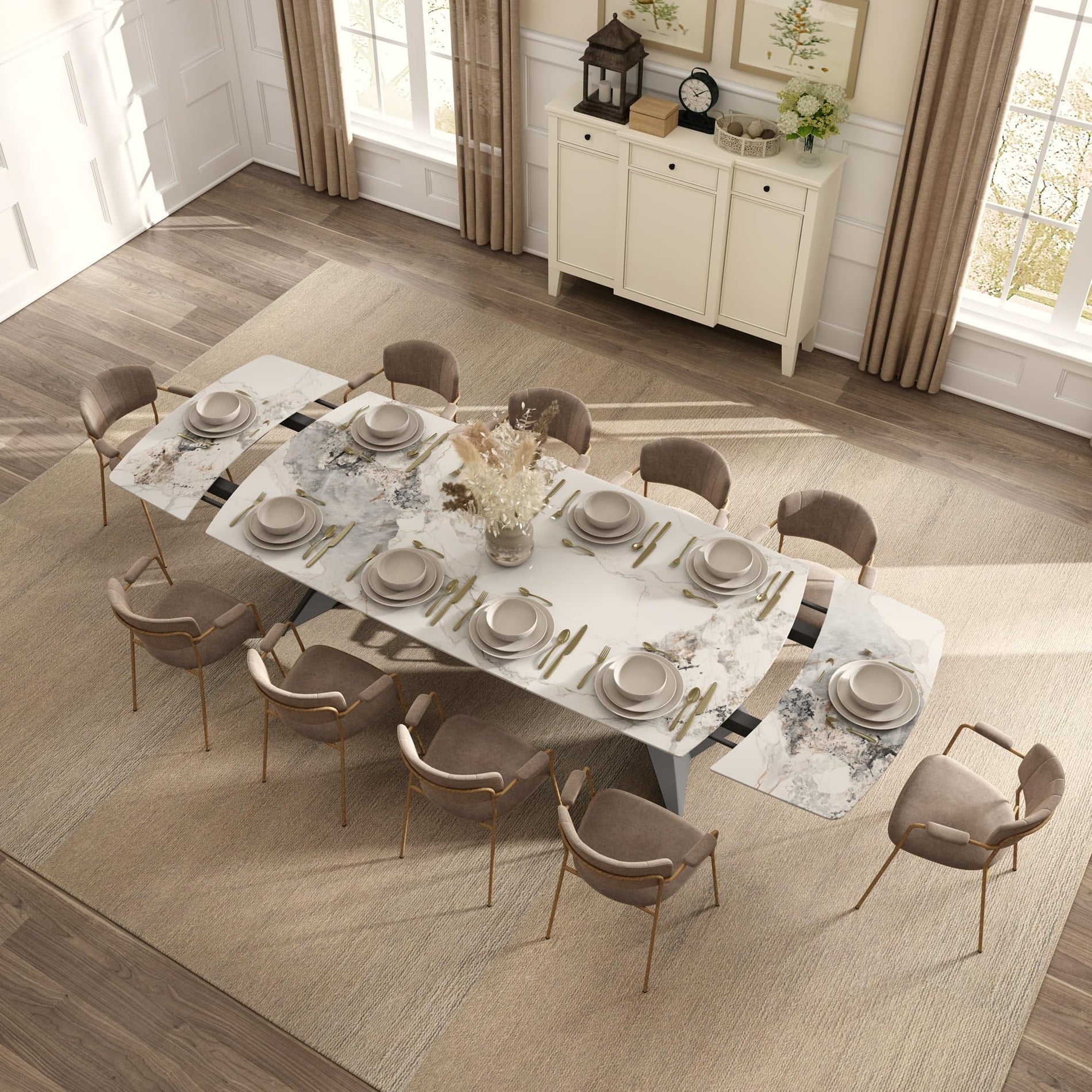 Extendable Sintered Stone Dining Table